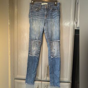 J Brand Knee Patch Skinny Jeans 25